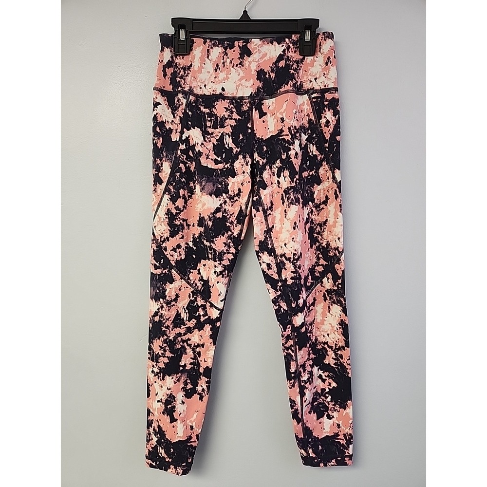 Sweaty Betty Power Leggings Womens Sz XS Pink Black 7/8 Length Workout Athletic
